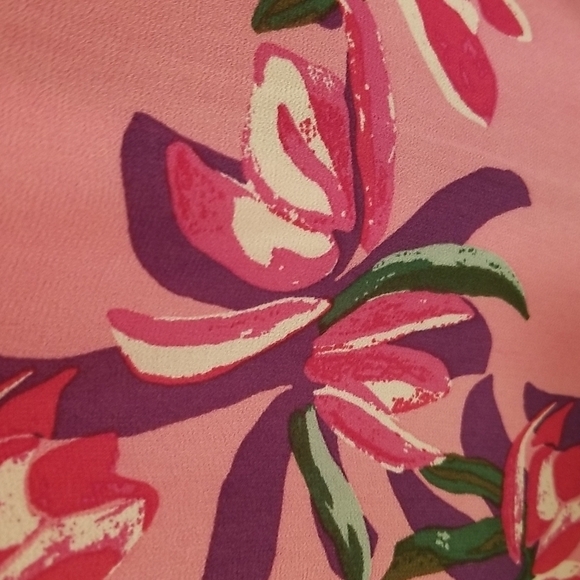 💕WAYF💕 Off Shoulder Shoulder Maxi Dress ~ Pink Birds of Paradise XS (*No Belt) - Picture 12 of 16